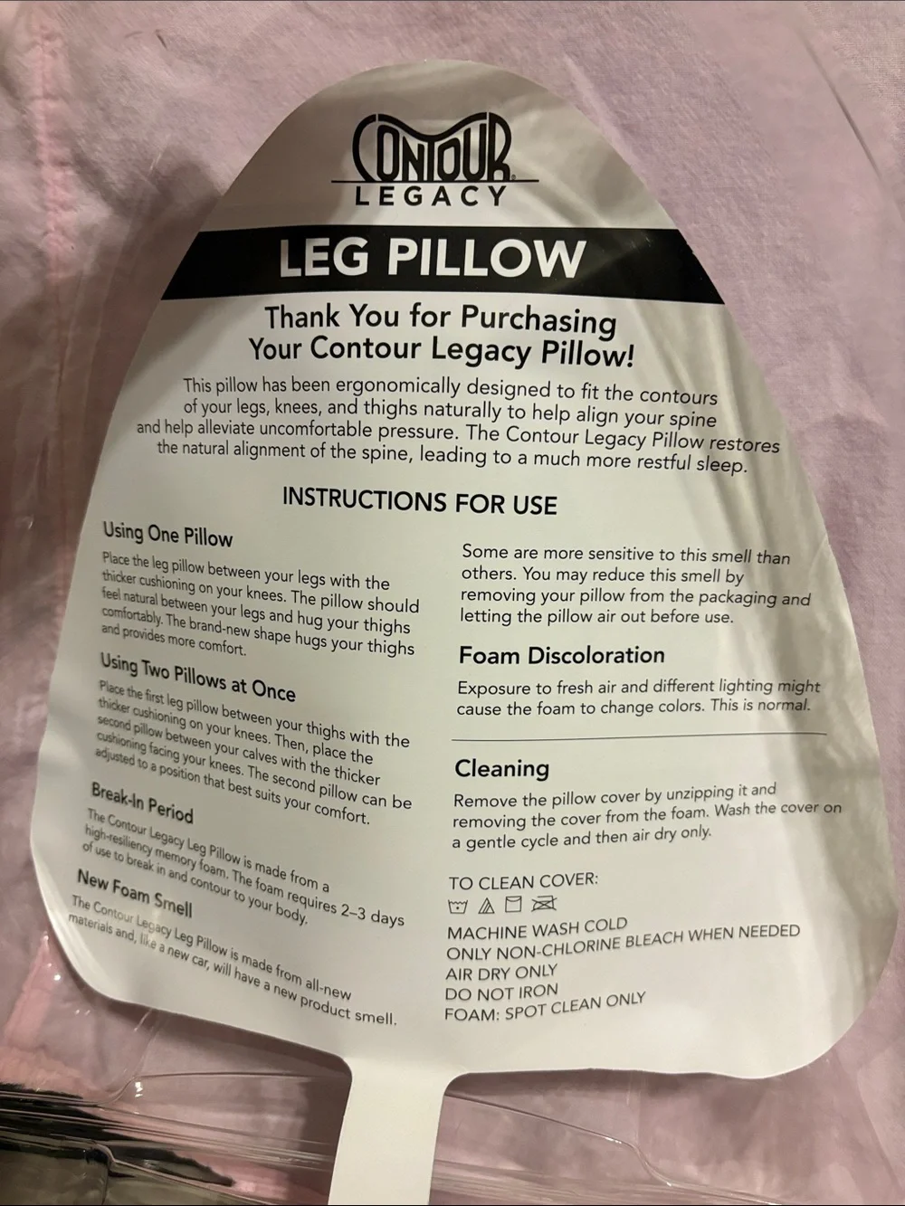 Contour Legacy Leg Pillow - White/Blue Packaging - Picture 7 of 7